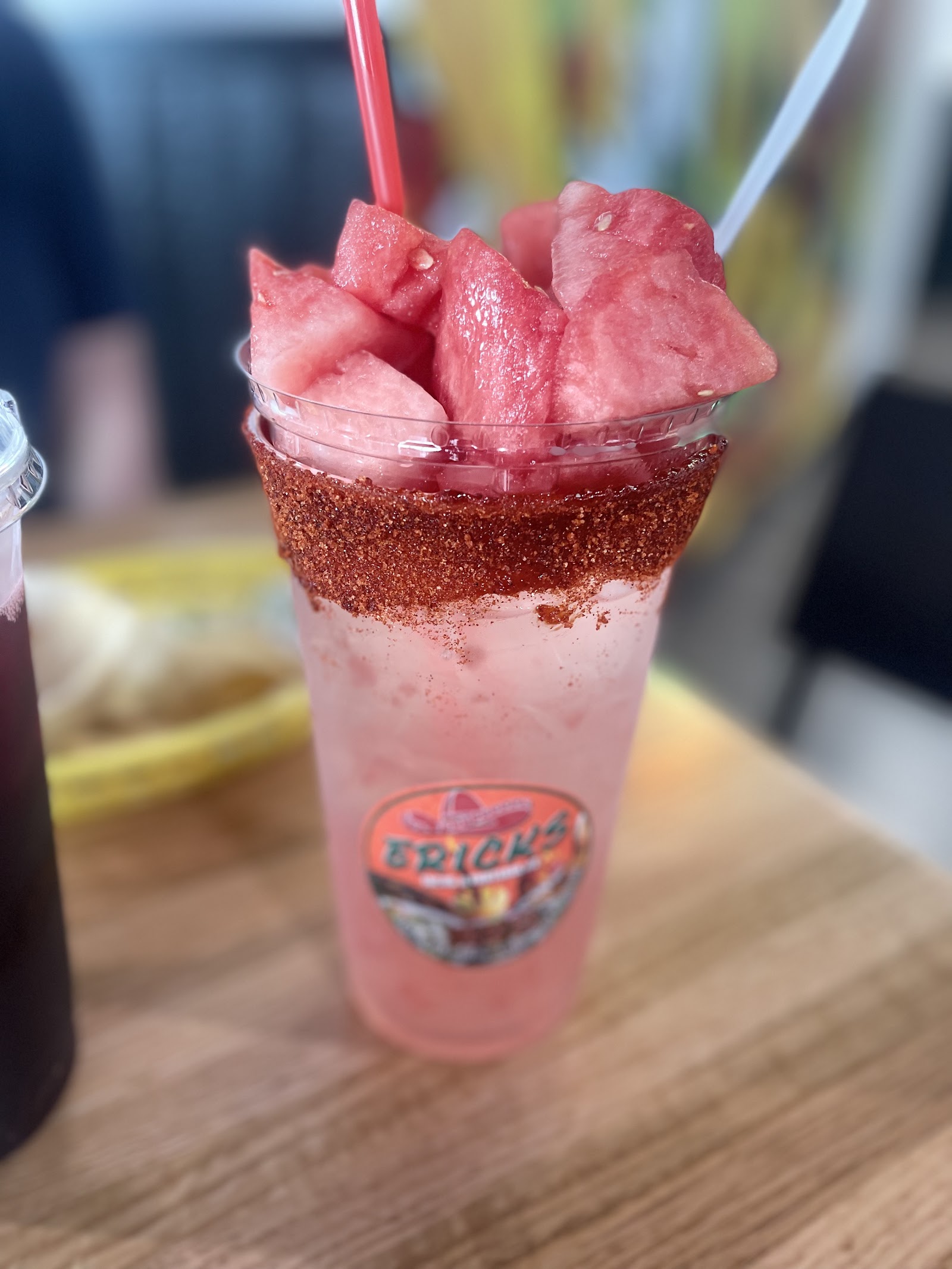 Chile-lime watermelon fruit cup drink